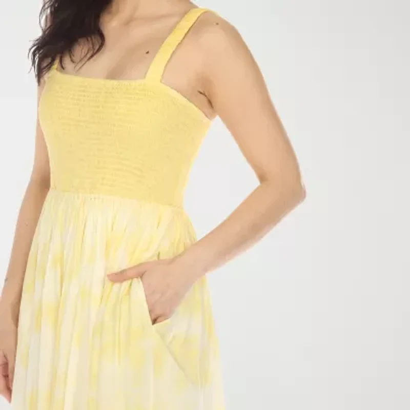 White Mark Womens Sleeveless Tie Dye Sundress
