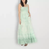 White Mark Womens Sleeveless Tie Dye Sundress