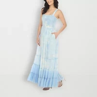 White Mark Womens Square Neck Sleeveless Sundress