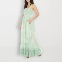 White Mark Womens Sleeveless Tie Dye Sundress