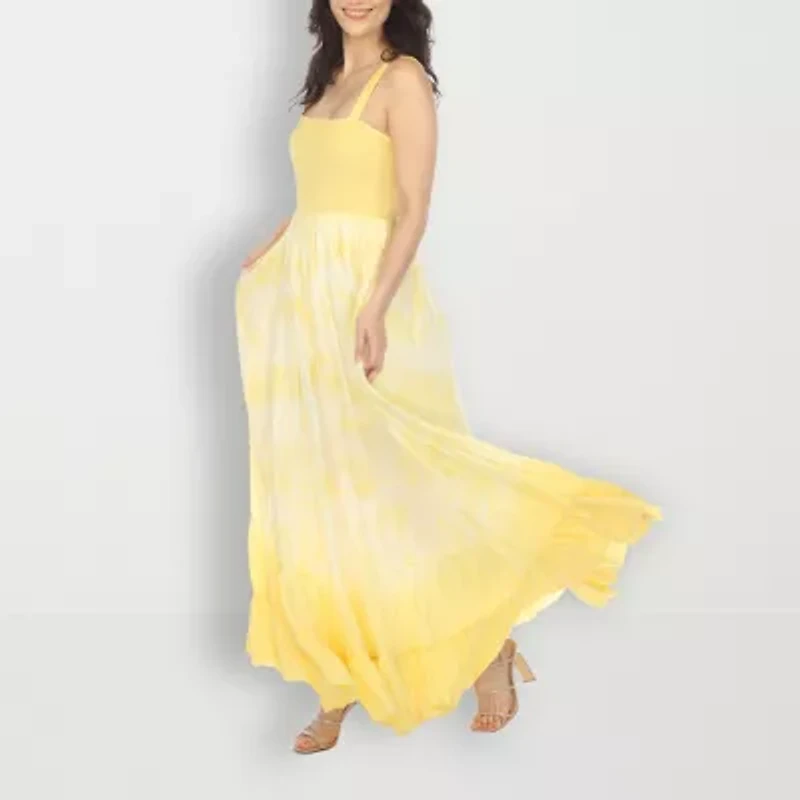 White Mark Womens Sleeveless Tie Dye Sundress