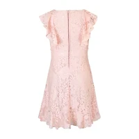 Lilt Big Kid Girls Short Sleeve A-Line Dress