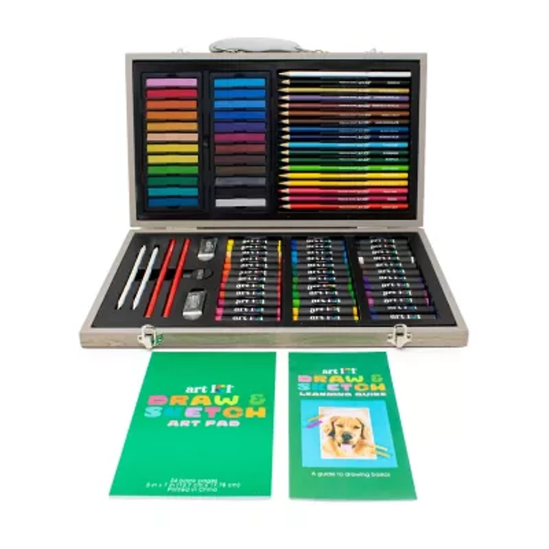 Art 101 Drawing, Sketching, and Doodling 111 Piece Wood Art Set