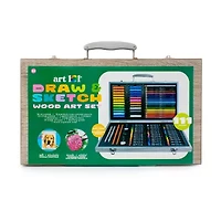Art 101 Drawing, Sketching, and Doodling 111 Piece Wood Art Set