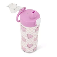 Hydragear Checkered Hearts 16oz. Push Water Bottle
