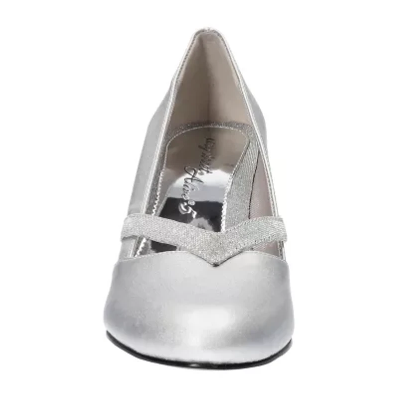 Easy Street Pleasant Womens Round Closed Toe Stiletto Heel Pumps