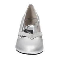 Easy Street Pleasant Womens Round Closed Toe Stiletto Heel Pumps