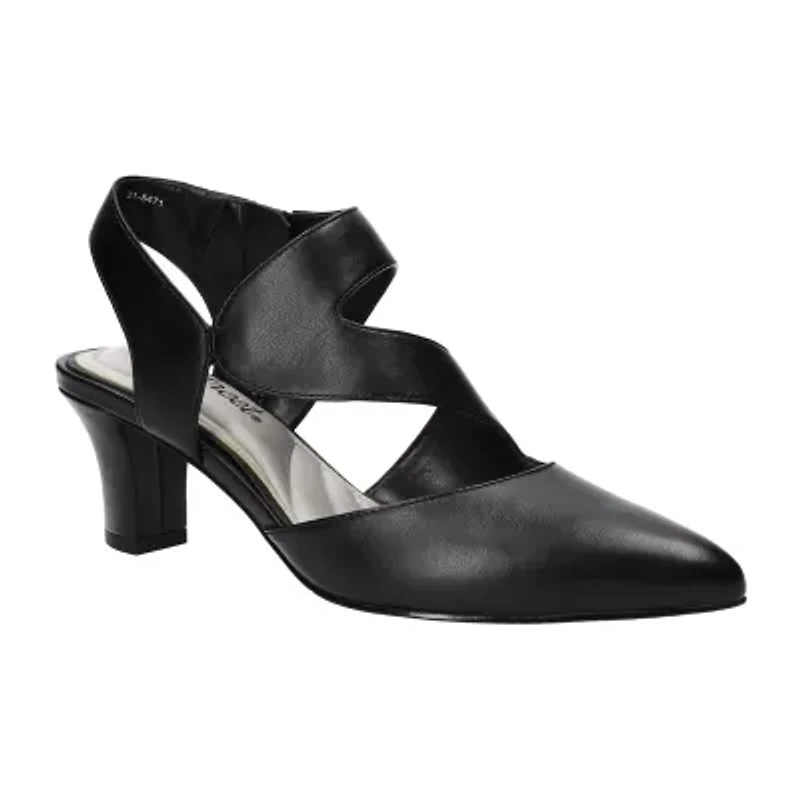 Easy Street Venue Womens Round Closed Toe Stiletto Heel Pumps