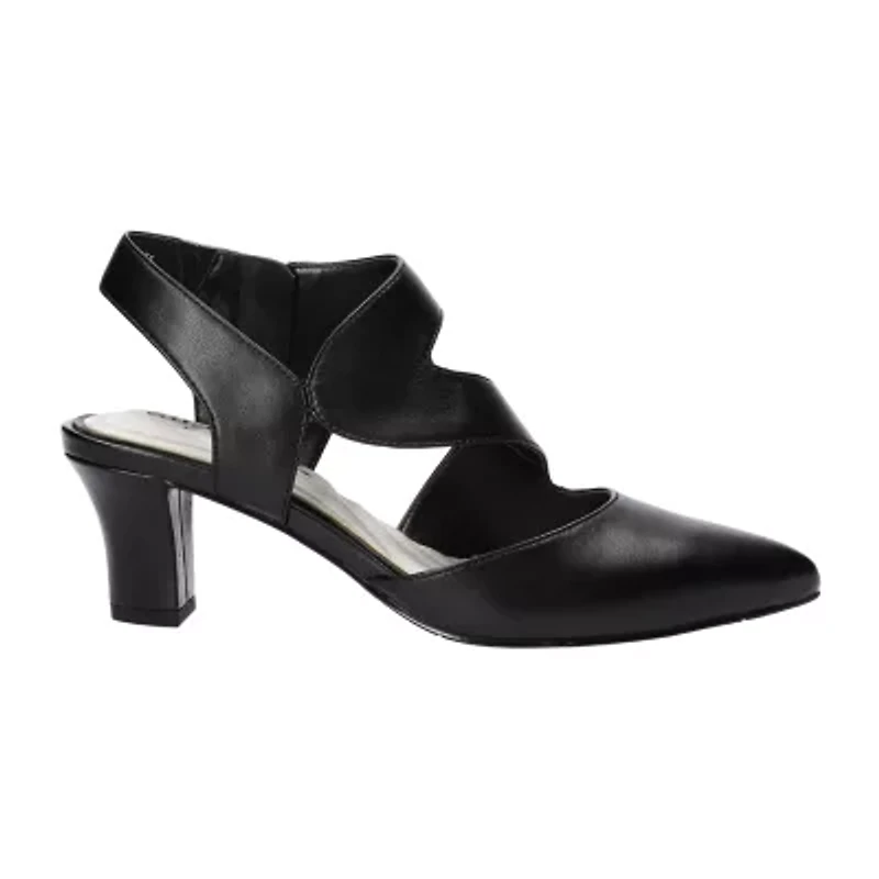 Easy Street Venue Womens Round Closed Toe Stiletto Heel Pumps