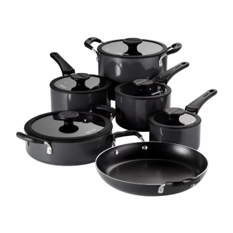Tramontina Aluminum Non-Stick 11-pc. Nesting Cookware Set