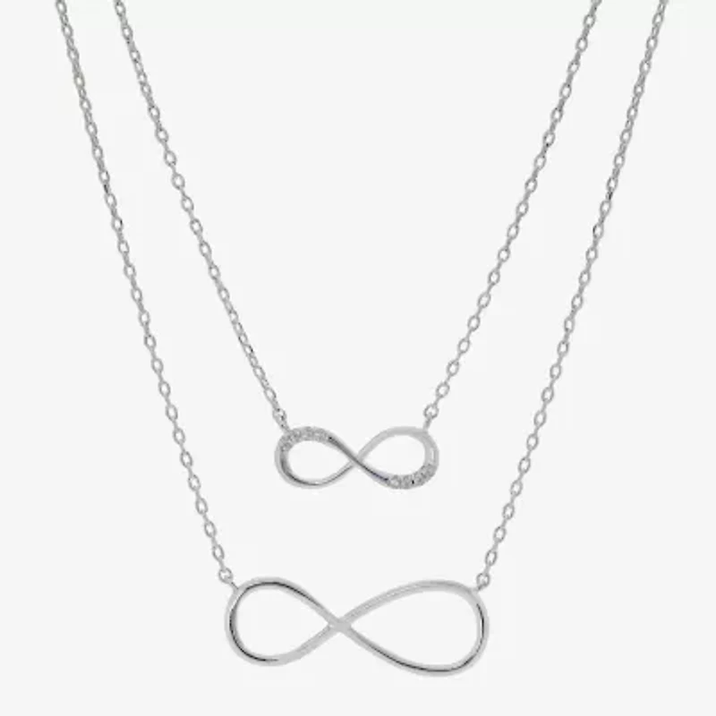 Sparkle Allure Womens Cubic Zirconia Infinity 2-pc. Necklace Set