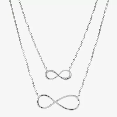 Sparkle Allure Womens Cubic Zirconia Infinity 2-pc. Necklace Set