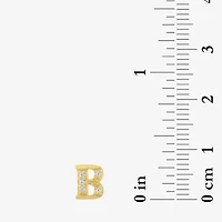 Diamond Addiction Lab-Grown (G-H / Si2-I1) Accent Initial Stud Earrings 10K Gold