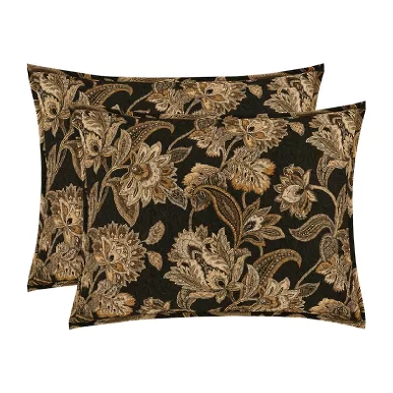 Queen Street Montecito Damask + Scroll Reversible Quilt Set