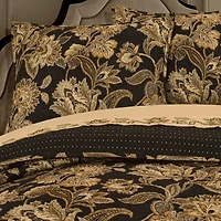 Queen Street Montecito Damask + Scroll Reversible Quilt Set