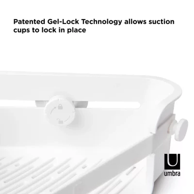 Umbra Flex Gel Lock Corner Bin Shower Caddy