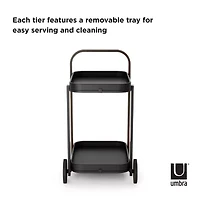 Umbra Bellwood Metal-Top Serving Cart