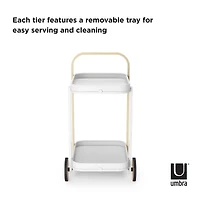 Umbra Bellwood Metal-Top Serving Cart