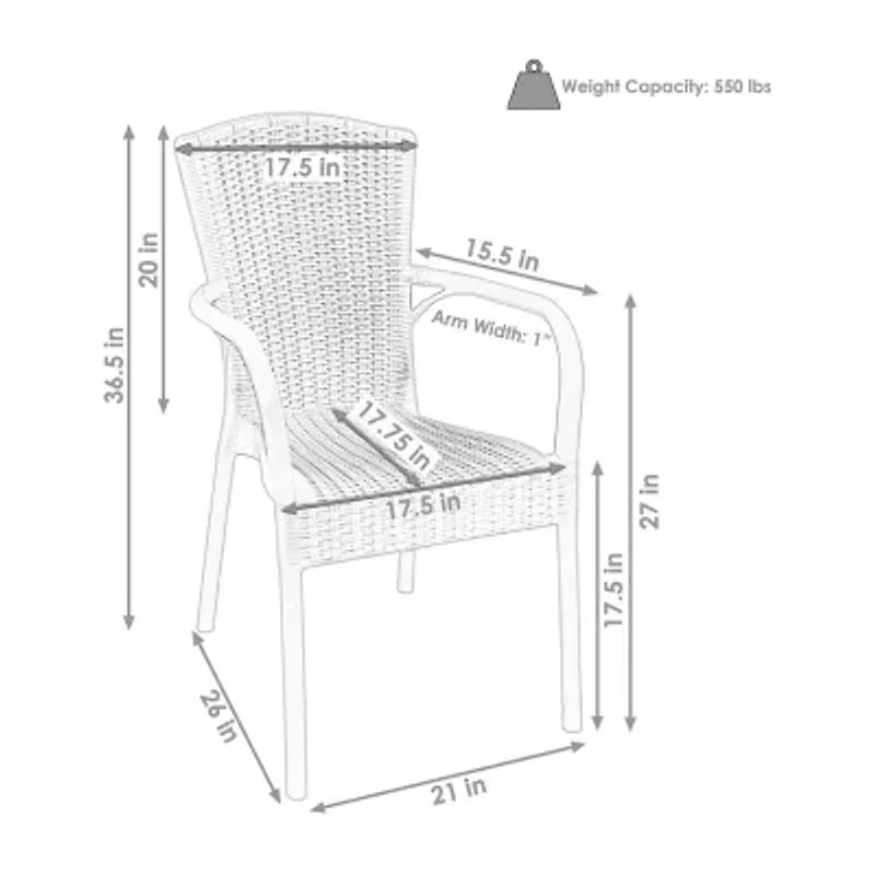 4 Pack Armchair