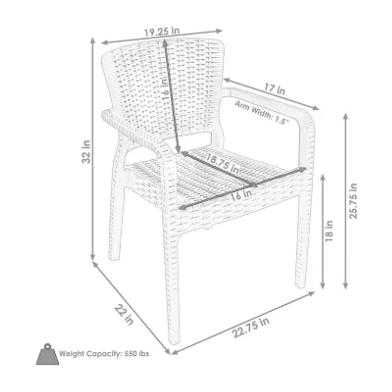 4 Pack Armchair