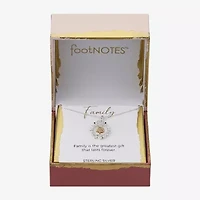 Footnotes Tree Charm Womens Cubic Zirconia Sterling Silver Round 16 Inch Pendant Necklace