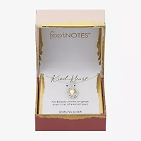 Footnotes Teardrop Womens Cubic Zirconia Sterling Silver Oval 16 Inch Pendant Necklace