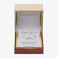 Footnotes Wave Womens Cubic Zirconia Sterling Silver 16 Inch Pendant Necklace