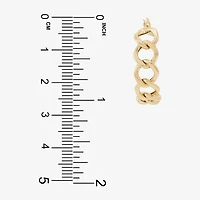 Made in Italy Womens 14K Gold 24mm Round Hoop Earrings