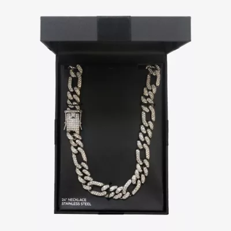 Mens Stainless Steel Inch Link Chain Necklace