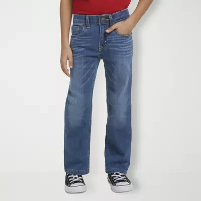 Levi's® Little Boys Adjustable Waist Mid Rise 514™ Straight Leg Jean