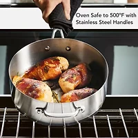 KitchenAid 3-Ply Stainless Steel 4.5-qt. Saute Pan