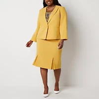 Black Label by Evan-Picone Womens Plus Classic Fit Suit Jacket