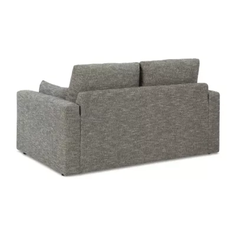 Signature Design by Ashley® Dramatic Track-Arm Upholstered Loveseat