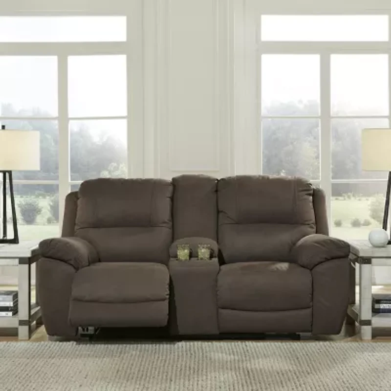 Signature Design by Ashley® Next-Gen Gaucho Pad-Arm Motion Upholstered Reclining Loveseat