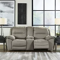 Signature Design by Ashley® Next-Gen Gaucho Pad-Arm Motion Upholstered Reclining Loveseat