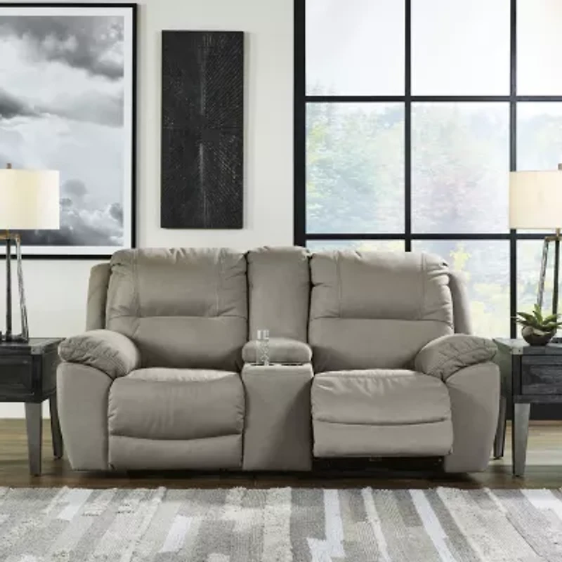 Signature Design by Ashley® Next-Gen Gaucho Pad-Arm Power Recline Motion Upholstered Loveseat