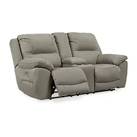 Signature Design by Ashley® Next-Gen Gaucho Pad-Arm Power Recline Motion Upholstered Loveseat