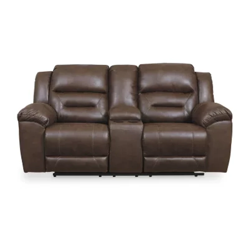 Signature Design by Ashley® Stoneland Manual Reclining Loveseat with Console