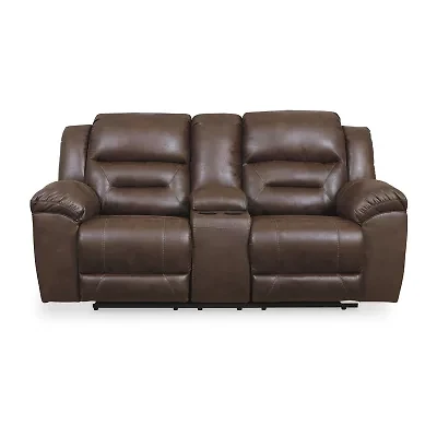 Signature Design by Ashley® Stoneland Manual Reclining Loveseat with Console