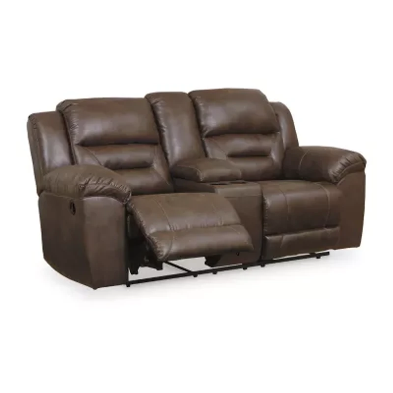 Signature Design by Ashley® Stoneland Manual Reclining Loveseat with Console