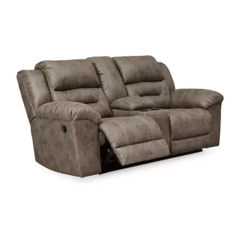 Signature Design by Ashley® Stoneland Manual Reclining Loveseat with Console