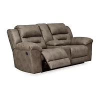 Signature Design by Ashley® Stoneland Manual Reclining Loveseat with Console