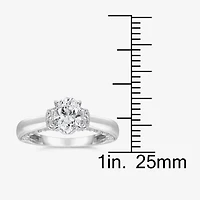 (I / I1) Womens 2 CT. T.W. Lab Grown White Diamond 10K Gold or 14K Oval Solitaire Engagement Ring