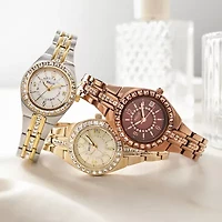 Relic By Fossil Womens Gold Tone Bracelet Watch Zr11778