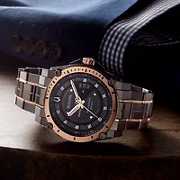 Bulova Precisionist Mens Two Tone Stainless Steel Bracelet Watch 98d149
