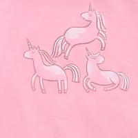 Okie Dokie Toddler & Little Girls Round Neck Short Sleeve Graphic T-Shirt