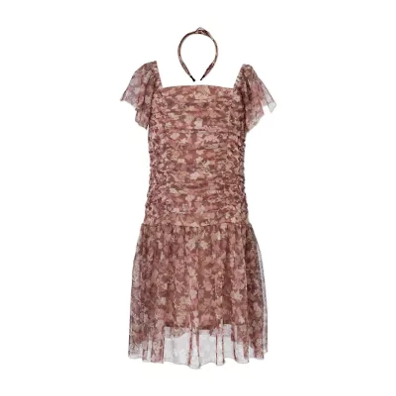 Speechless Big Kid Girls Short Sleeve A-Line Dress