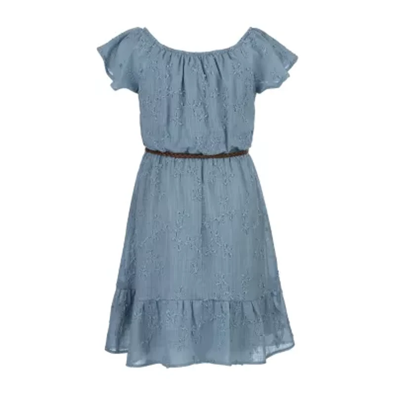 Speechless Big Kid Girls Short Sleeve A-Line Dress