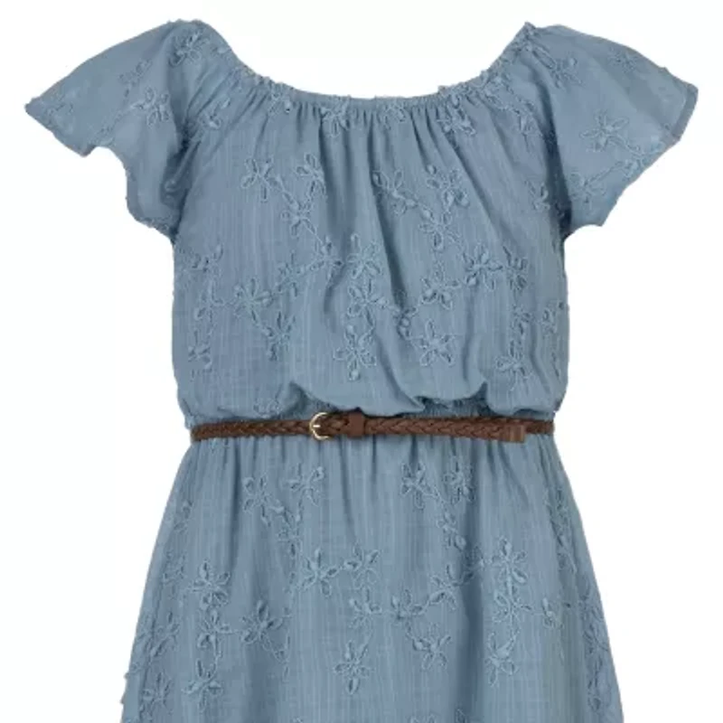 Speechless Big Kid Girls Short Sleeve A-Line Dress