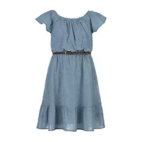 Speechless Big Kid Girls Short Sleeve A-Line Dress